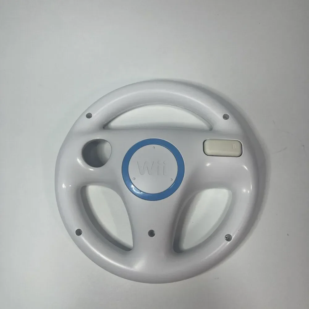 Official OEM Nintendo Wii Mario Kart Steering Wheel Controller White RVL-024